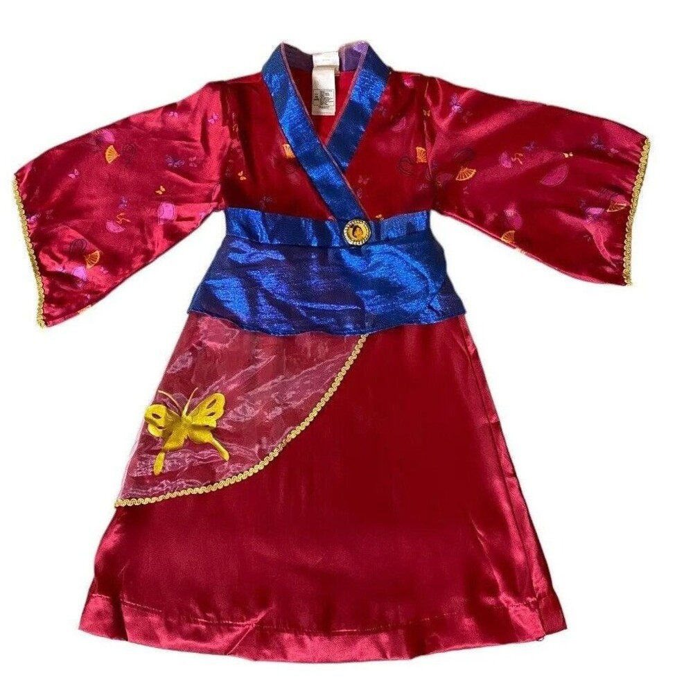Disney Store Mulan Kimono Costume Dress Up Halloween Youth Size Small 7-8 Y2K